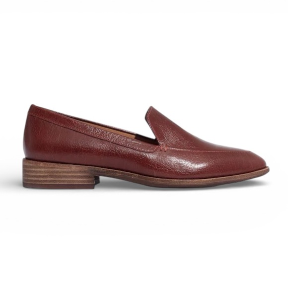 Madewell The Frances Loafer Burnished Mahogany Leather Slip On Flats Size 8 - Picture 3 of 10
